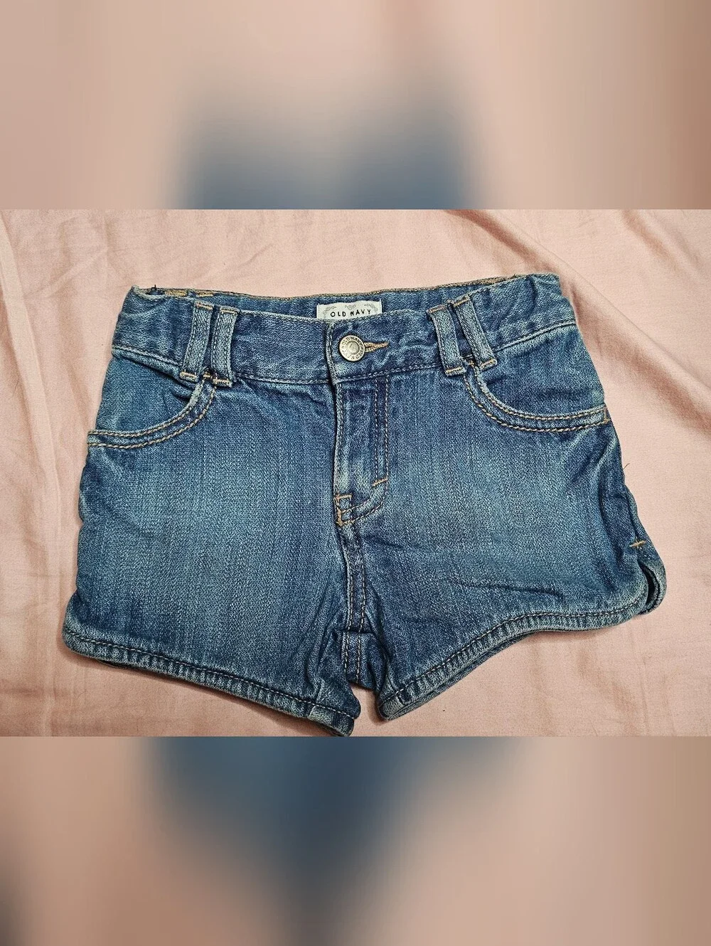 Old Navy Vintage Blue Denim Adjustable Waist Shorts - Girls 2T